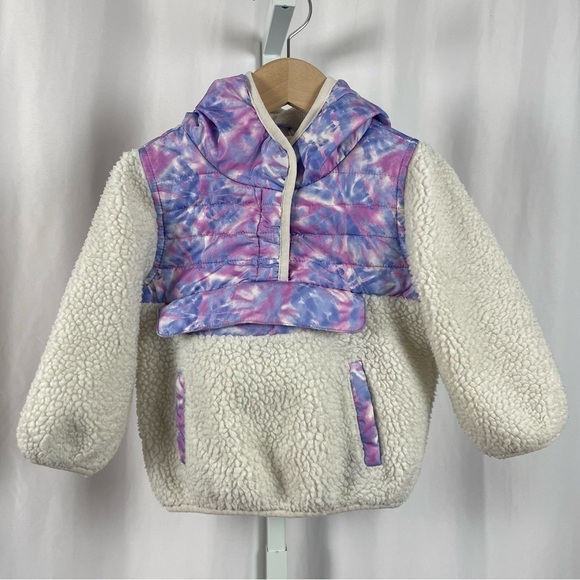 1 Madison Other - 1 Madison 18 Months Sherpa Outdoor Pullover Tie Dye Hiking Camping Fleece Boho